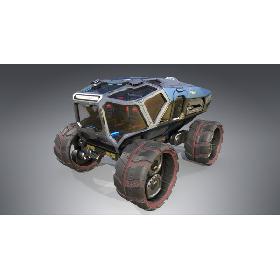 Sci-fi Exploration Rover Vehicle 3D model